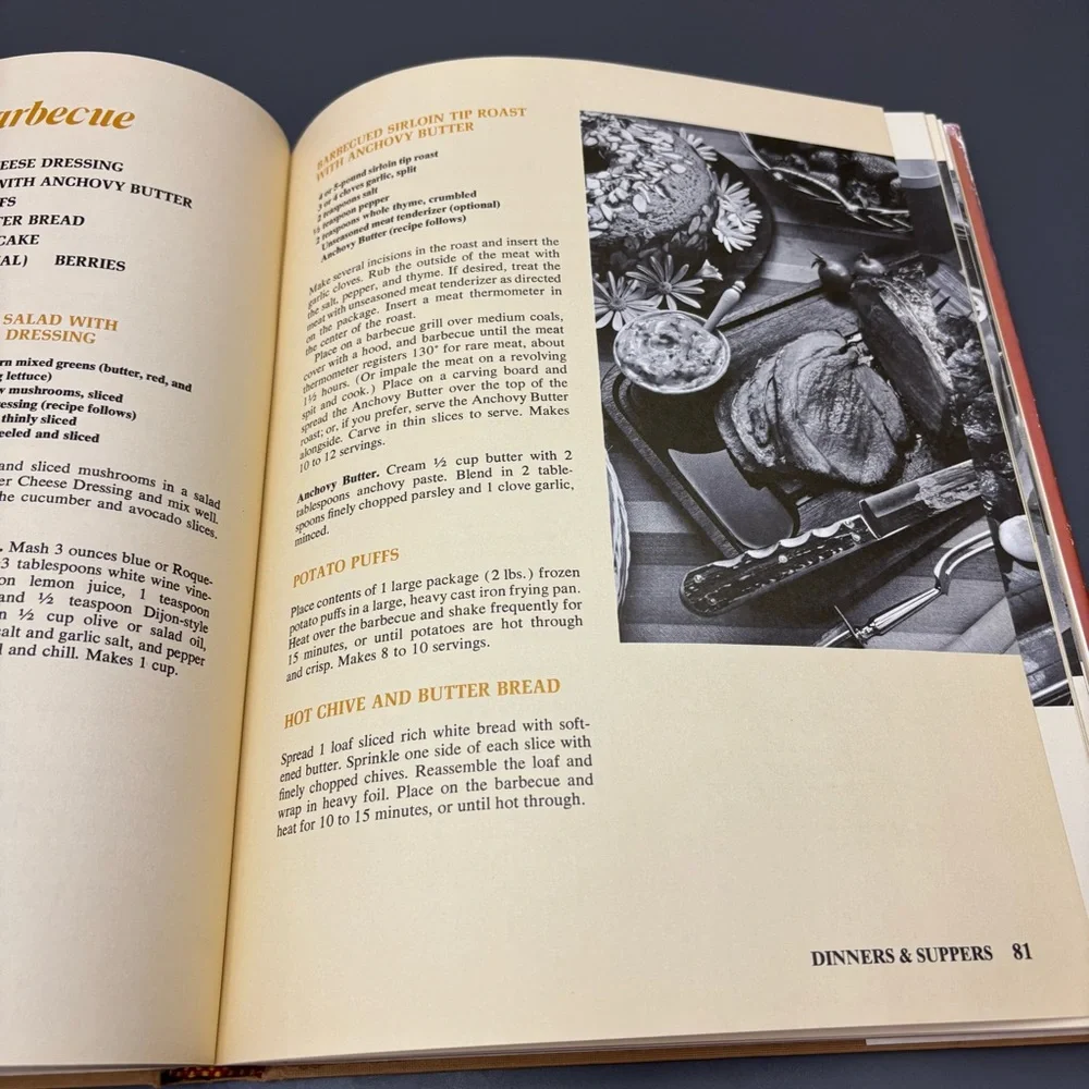 Vintage Cook Book Sunset Menu 1969 Hard Cover Parties Holidays Special Occasions